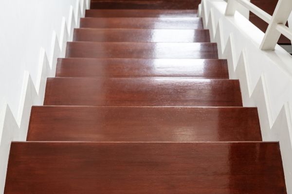 Mahogany Stairs Installation